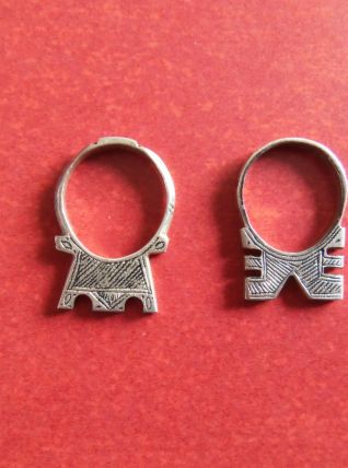 Lot de 2 bijoux Touareg (à porter en bague ou en pendentif)