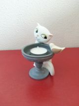 Porte bougie à réchaud, chat à la fontaine., marque Partylite