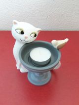 Porte bougie à réchaud, chat à la fontaine., marque Partylite