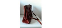 Sac à main "fourre-tout" en cuir vintage 70's
