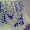 Coussin cerf blanc