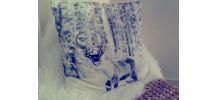 Coussin cerf blanc