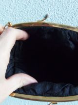 Pochette de soirée noire, vintage, années 60
