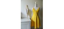 Robe babydoll vintage jaune 50's