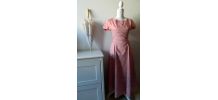 Authentique robe de bal rose poudrée vintage 50's