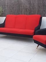 Ensemble 2 fauteuils et son canapé dans le goût de ZANUSO 
