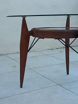 Table basse vintage scandinave année 50 tripode