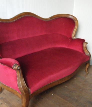 Canapé d'époque Louis Philippe Noyer