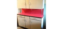 Ensemble Cuisine Vintage Formica rouge