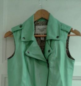 Veste simili cuir vert anis American Rag