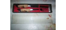 COFFRET CHASSE COUTEAU ET FOURCHETTE A GIGOT MANCHE PATTES DE BICHES 