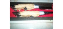 COFFRET CHASSE COUTEAU ET FOURCHETTE A GIGOT MANCHE PATTES DE BICHES 