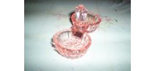 ANCIENNE SALIERE POIVRIERE verre opalin rosé 
