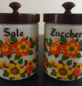 Pots à sel et sucre vintage 70