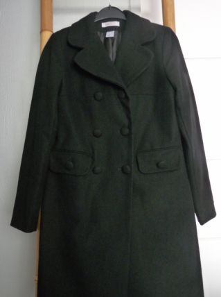 Manteau femme, noir, en laine Mademoiselle R, T 38
