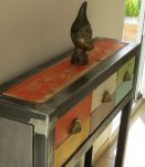 console acier bois style industriel
