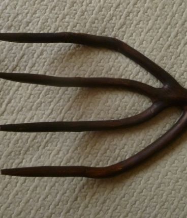 fourche en bois ancienne 4 dents