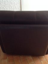 Fauteuil vintage en Skaï marron