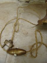 ancienne lampe dorée vintage 