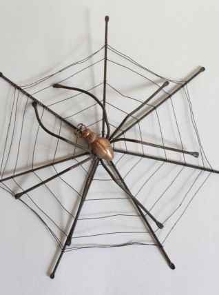 araignée métal et cuivre déco