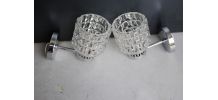 Paire d'appliques verre vintage année 70