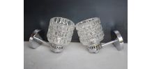 Paire d'appliques verre vintage année 70