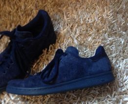 Stan Smith bleues en daim