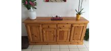 MEUBLE BAS EN PIN MASIF VERNIS 