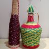 Lot de deux carafes "scoubidou"