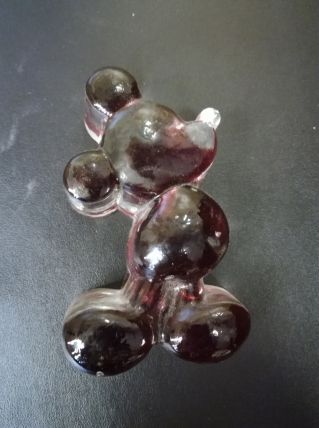 Mickey Mouse en verre vintage