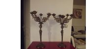 candelabres 5 branches versailles en laiton doré