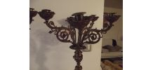 candelabres 5 branches versailles en laiton doré