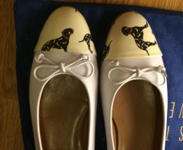Chaussures ballerines Stuart Weitzman en cuir blanc