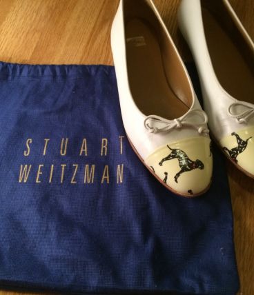 Chaussures ballerines Stuart Weitzman en cuir blanc