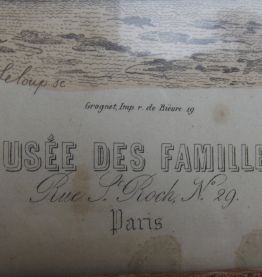 cadre ancien représentant une famille