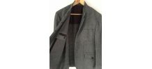 Veste habitée gris col mao