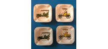 Quatre petits cendriers - déco tacots anciens 