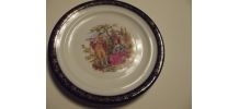 assiette ancienne avec couple marquis