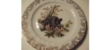 jolie assiette sanglier en porcelaine de Limoges