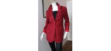 Veste blazer dandy laine rouge cerise T 38 UNGARO