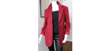 Veste blazer dandy laine rouge cerise T 38 UNGARO