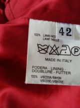 Veste blazer dandy laine rouge cerise T 38 UNGARO
