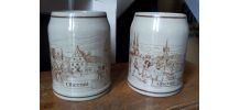 4 chopes à bière d'Obernai (Alsace)