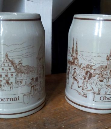 4 chopes à bière d'Obernai (Alsace)