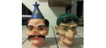 Sympathiques têtes de marionnettes en caoutchouc - années 70