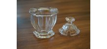 joli moutardier vintage en verre