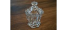 joli moutardier vintage en verre