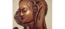 figurine vierge sculptée en bois