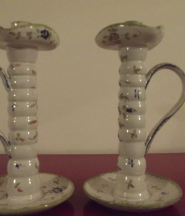 paire bougeoirs vintage