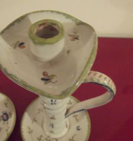 paire bougeoirs vintage